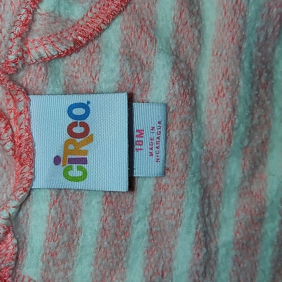 Circo Baby Hoodie – Coral Pink Striped Zip Up (18M) - Picture 4 of 4